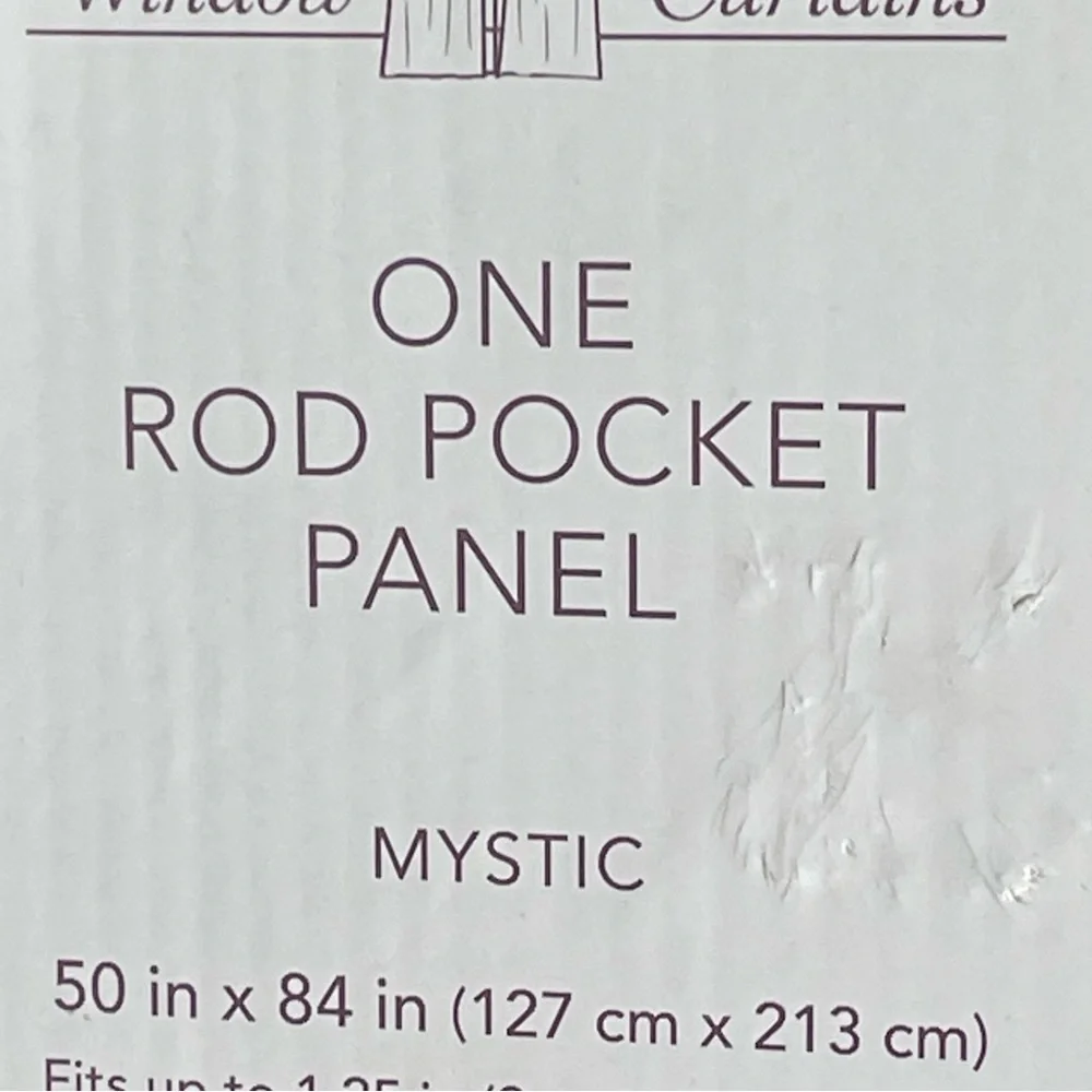3/$15 Window Curtain One Rod Pocket Panel Mystic Textured Gray Curtain One Panel